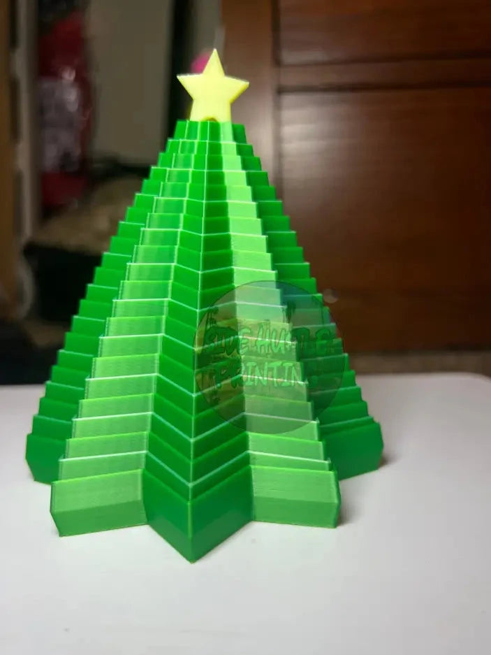 3D-Printed Stacking Christmas Tree Fidget Toy (Glow-in-the-Dark Star!) - Fidget Toy