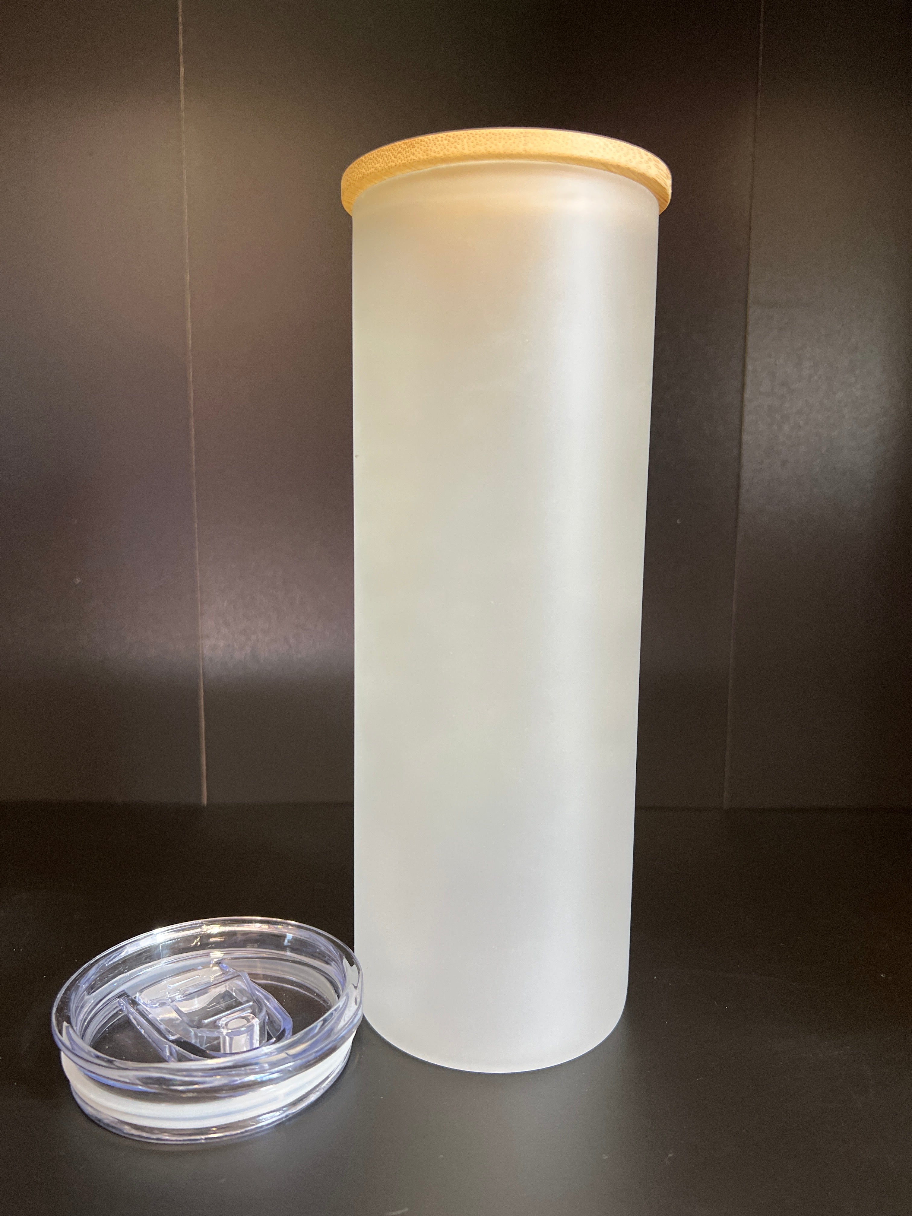 25oz Custom Frosted Glass Sublimation Tumbler