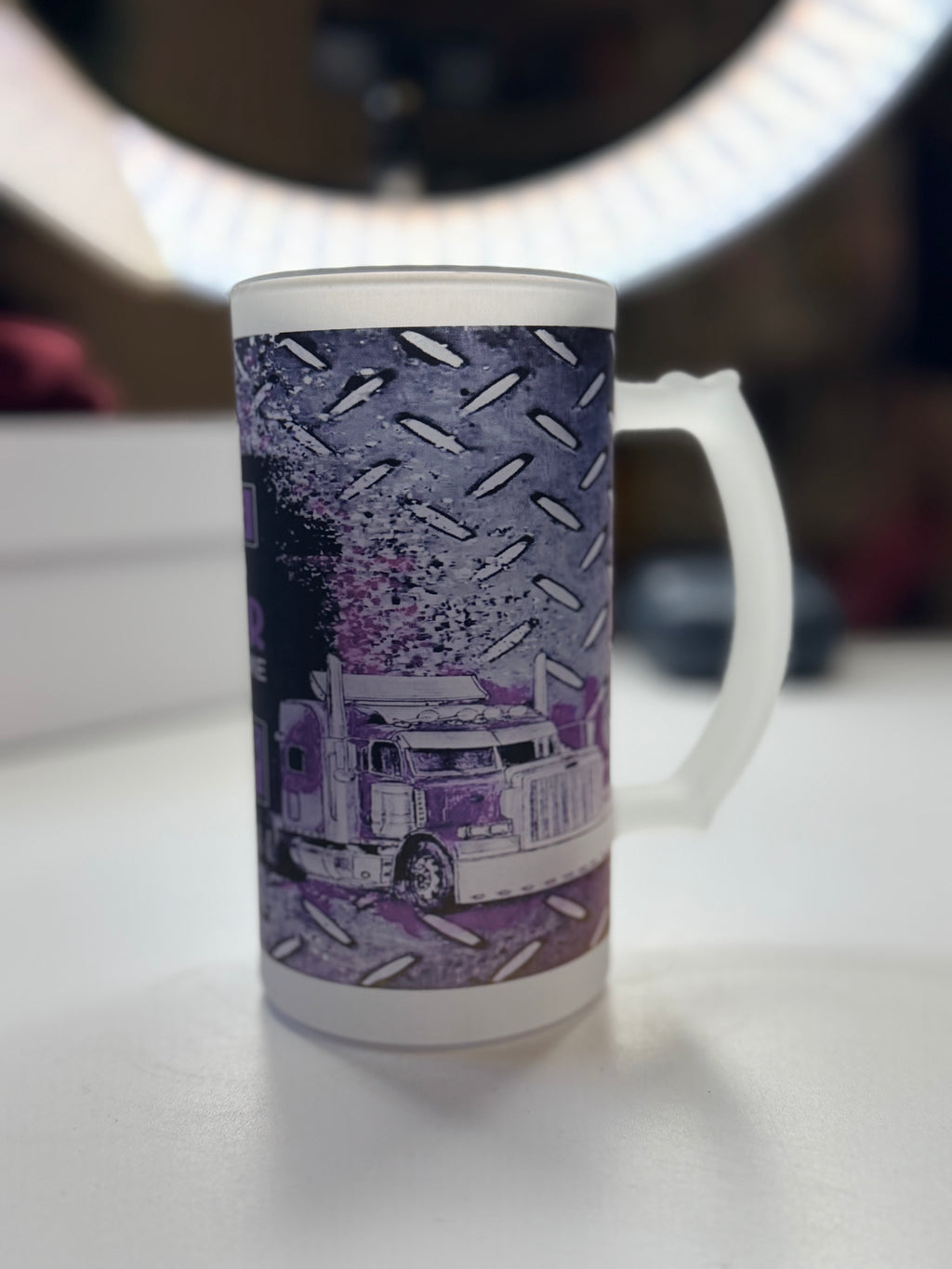 Warning Trucker Mug – 16oz