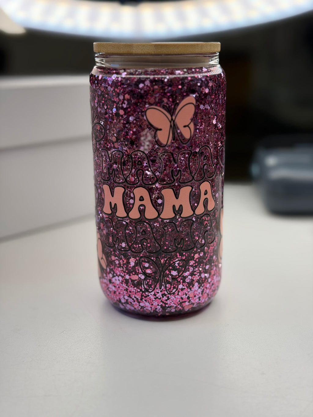 16oz/ w bamboo lid MAMA design.