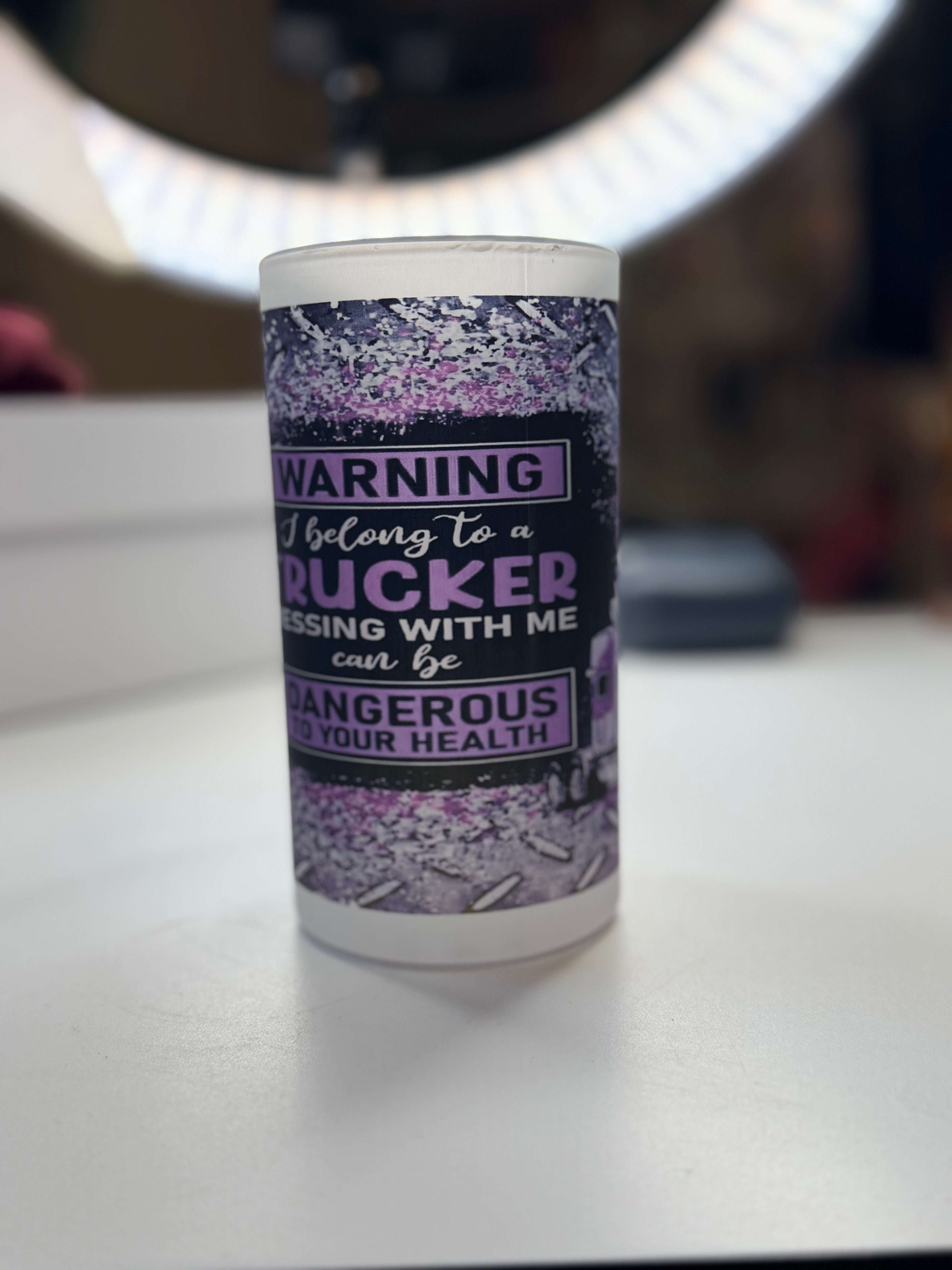 Warning Trucker Mug – 16oz