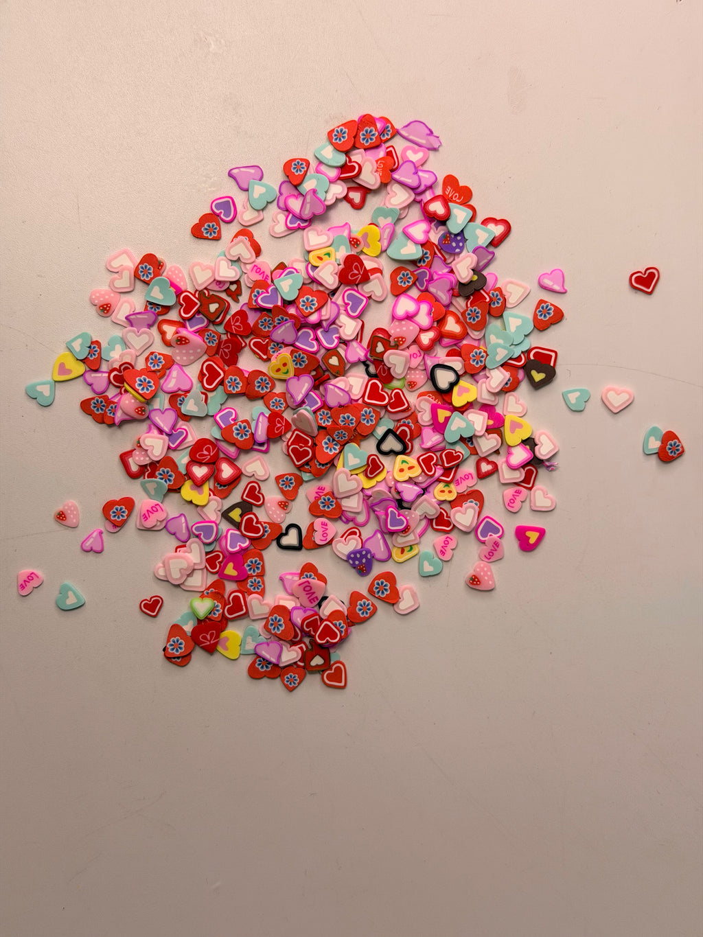 Polymer Heart Clay Slices