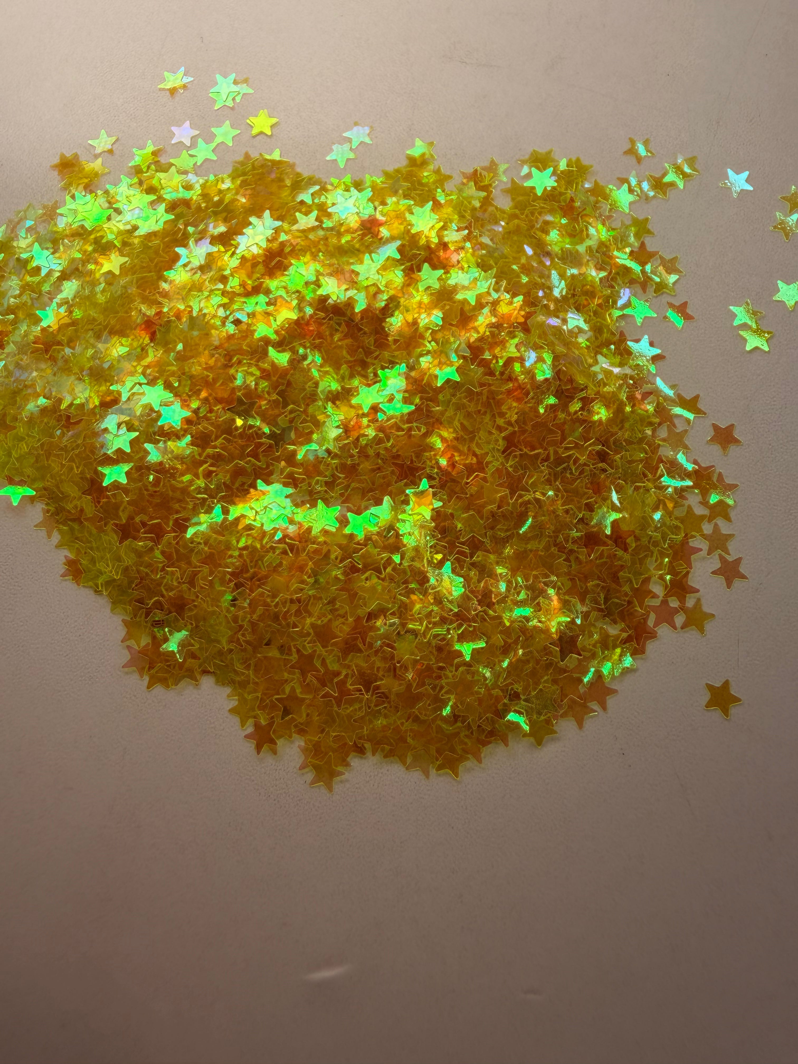 Golden Galaxy Shaped Glitter