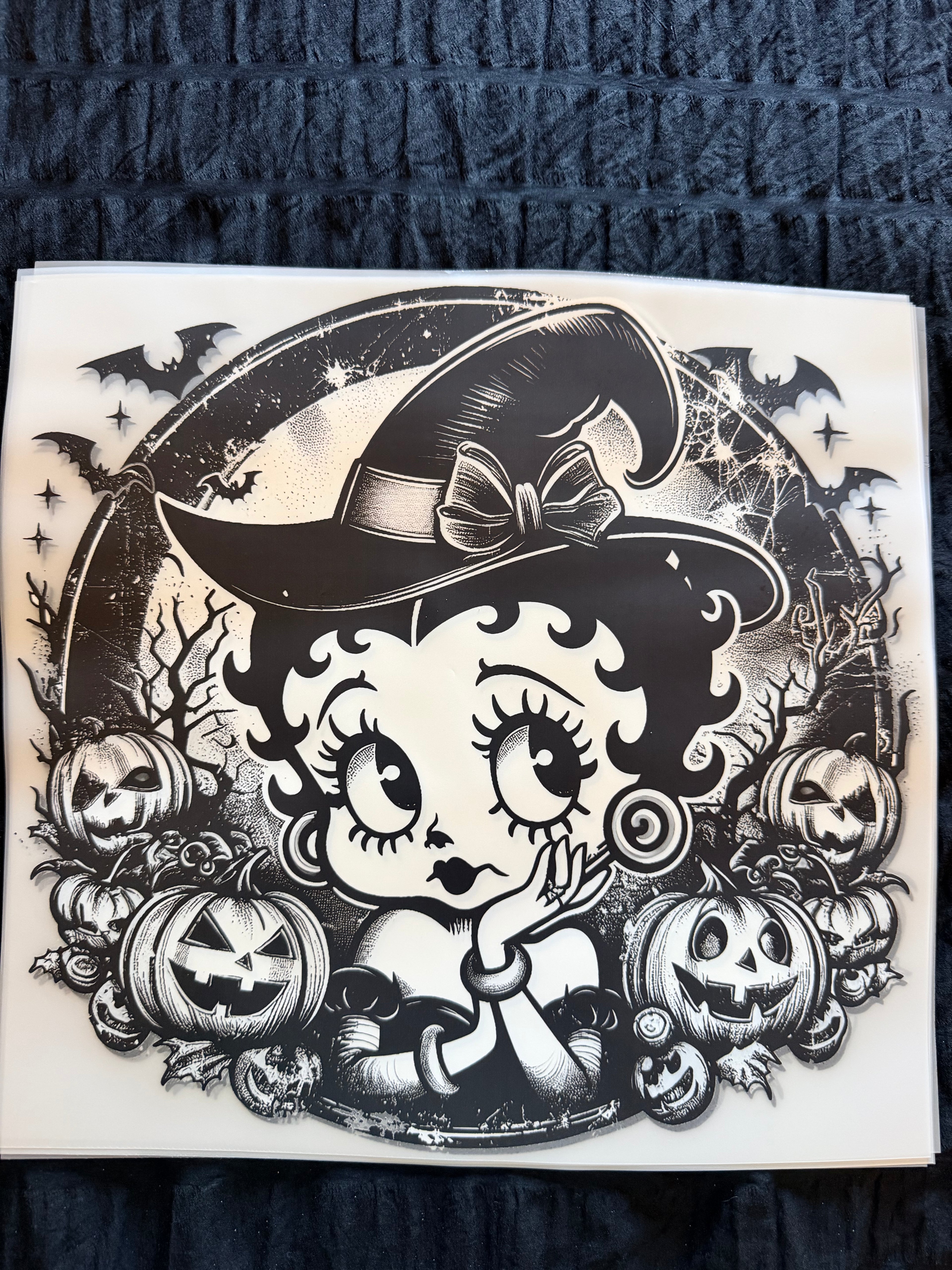 Betty Boop Halloween Witch DTF Shirt Transfer
