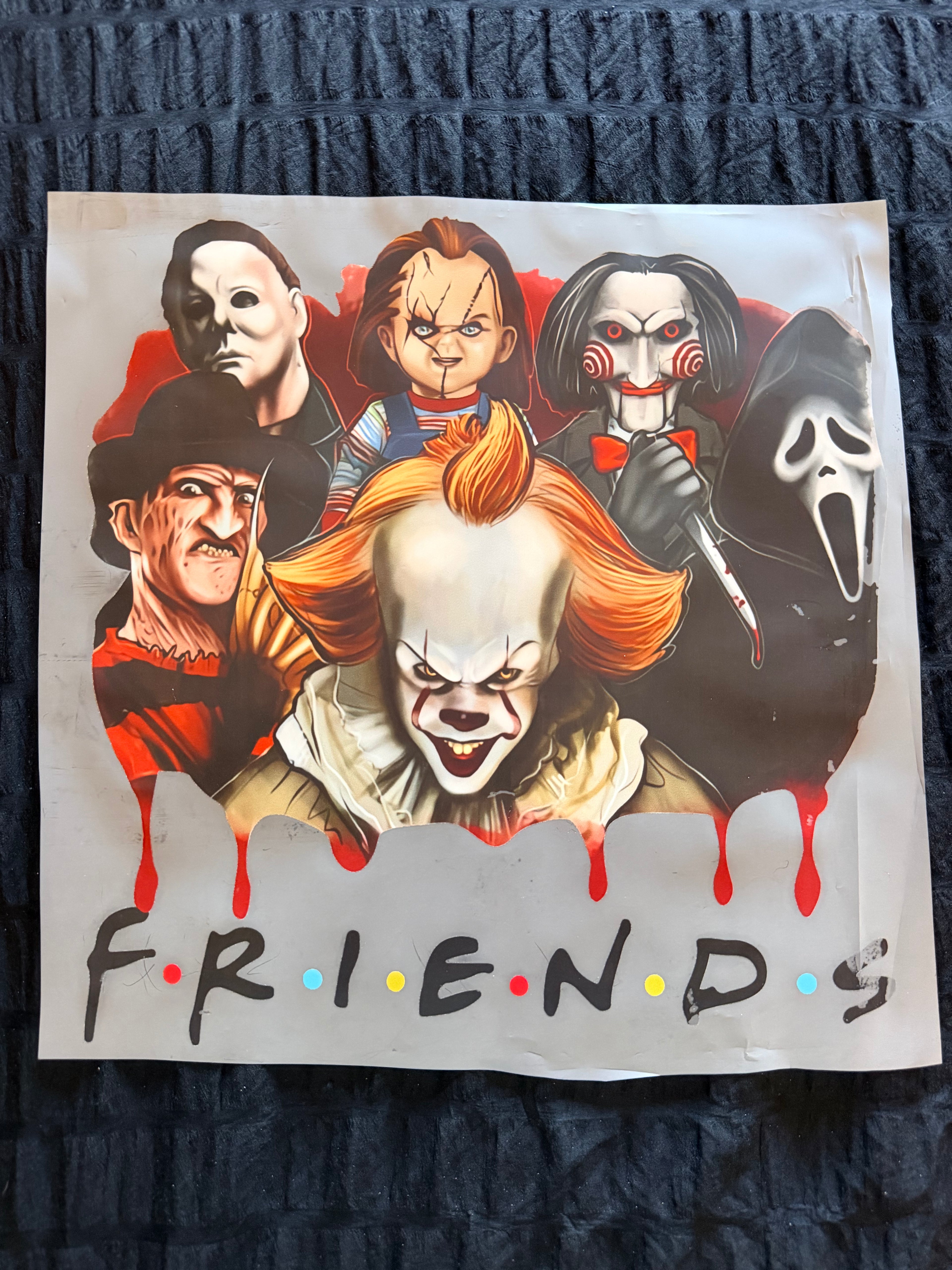 Horror Friends Halloween DTF Shirt Transfer